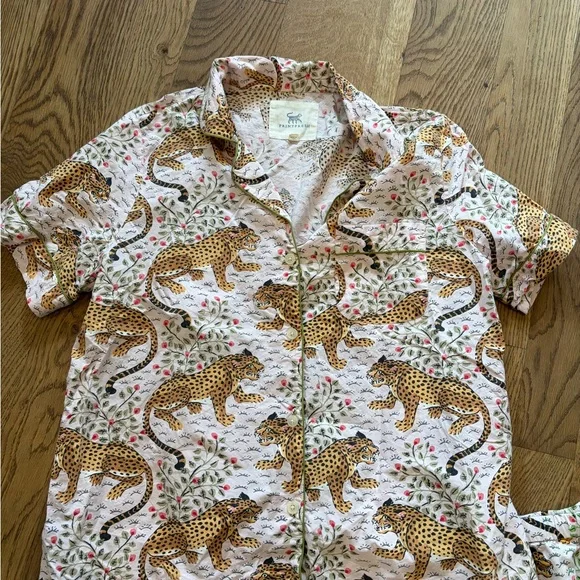 Printfresh Bagheera Pajama Set - Blush Size large top medium shorts - Picture 4 of 10